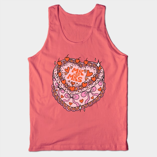 Mr. and Mrs. Cake Tank Top by Doodle by Meg